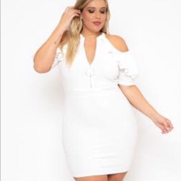 white dress curvy